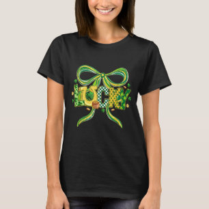 T-shirt Arc Coquette Nœud Mignon Rétro Saint-Patrick Vert