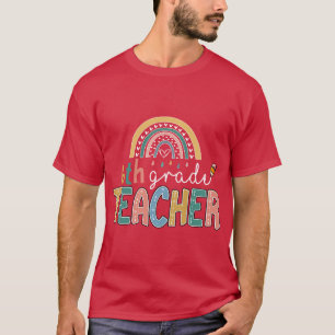 T-shirt Arc en arc-en-ciel 6e année Enseignant Kinder Reto
