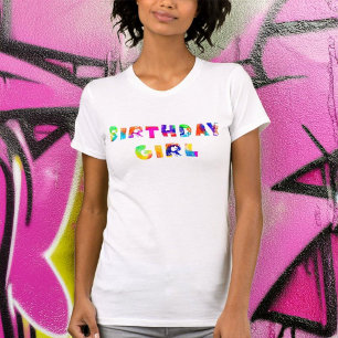 T-shirt Arc en arc-en-ciel Couleur éclaboussure Fille d'an