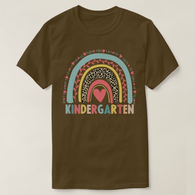 T-shirt Arc en arc-en-ciel Enseignant Premier jour de l'éc (Design devant)
