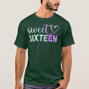 T-shirt Arc-en-ciel 16e anniversaire 16 Ado Sweet Siteen