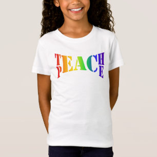 T-Shirt Arc-en-ciel Apprendre à la fille de la paix