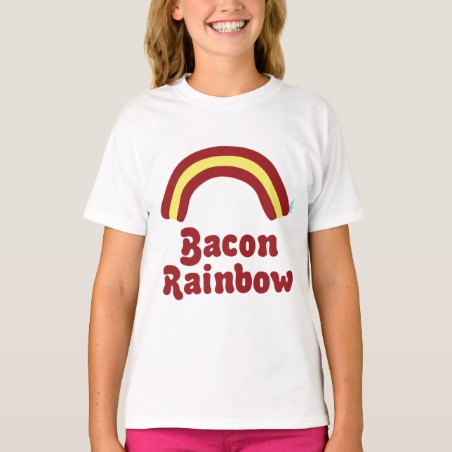 T-shirt arc-en-ciel Bacon (Devant)