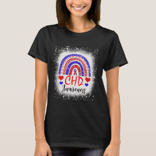 T-shirt Arc-en-ciel Bleached Chd Déficience cardiaque cong