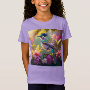 T-Shirt Arc-en-ciel bleu à ailes Imaginaire de Sunbird