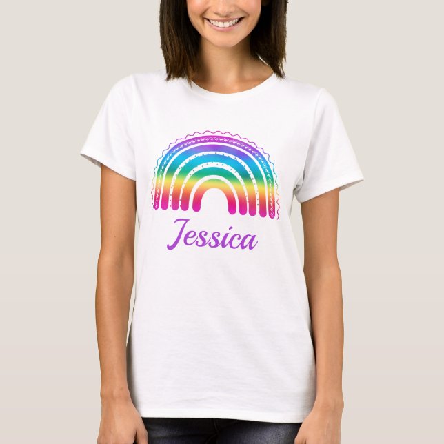 T-shirt Arc-en-ciel Bohème Coloré (Devant)
