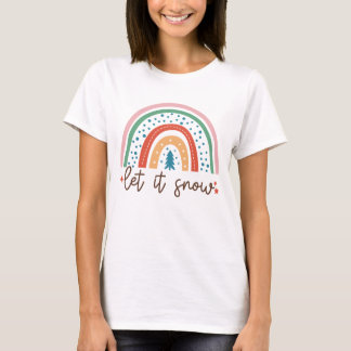 T-shirt Arc-en-ciel Boho "Let It Snow" |