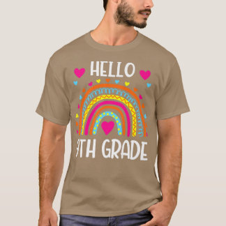 T-shirt Arc en ciel Bonjour Neuvième Classe Chemise 9e Cla