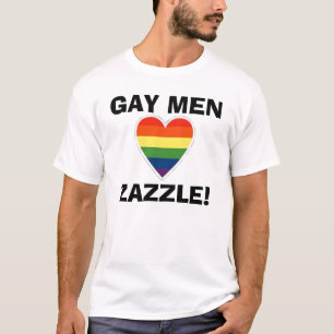 T-shirt arc-en-ciel-coeur, MENZAZZLE GAI !