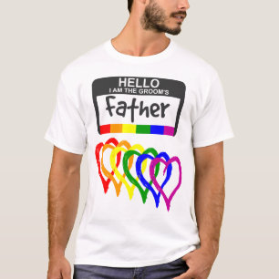T-shirt Arc-en-ciel Coeurs du pavillon Nom du père Insign