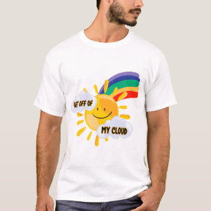 T-shirt Arc en ciel coloré Descendre de mon nuage