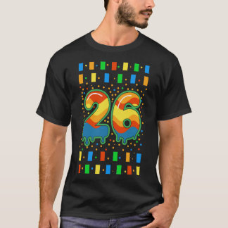 T-shirt Arc-en-ciel Coloré Goutte Numéro 26