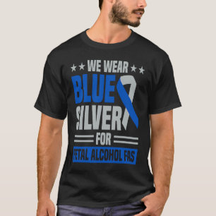 T-shirt Arc-en-ciel cool Nous Portons Bleu & Argent Pour A