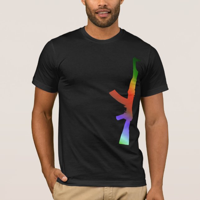 T-shirt Arc-en-ciel d'AK47 (Devant)