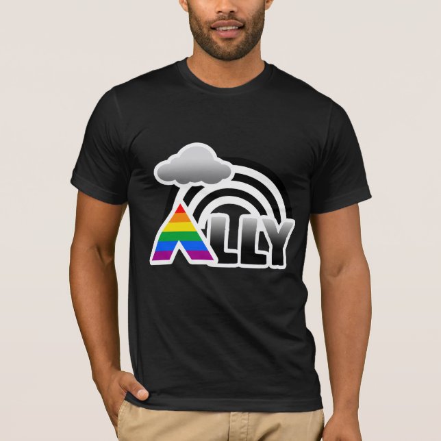 T-SHIRT ARC-EN-CIEL D'ALLIÉ - .PNG (Devant)