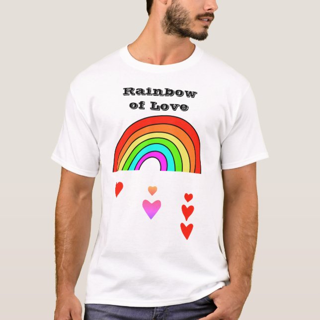 T-shirt arc-en-ciel d'amour (Devant)