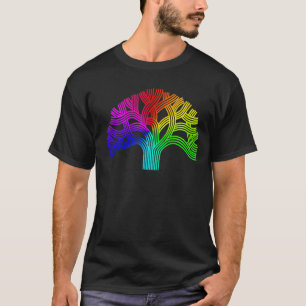 T-shirt Arc-en-ciel d'arbre d'Oakland
