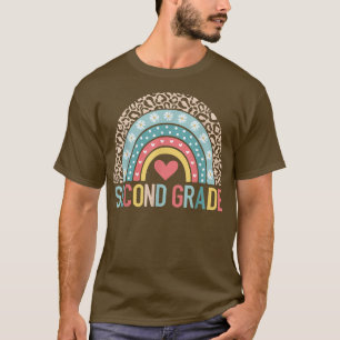 T-shirt Arc-en-ciel de 2e année de retour à l'école squat