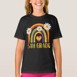 T-shirt Arc-en-ciel de cinquième année Retour à l'école 5e