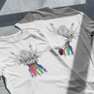 T-shirt Arc-en-ciel de dragon