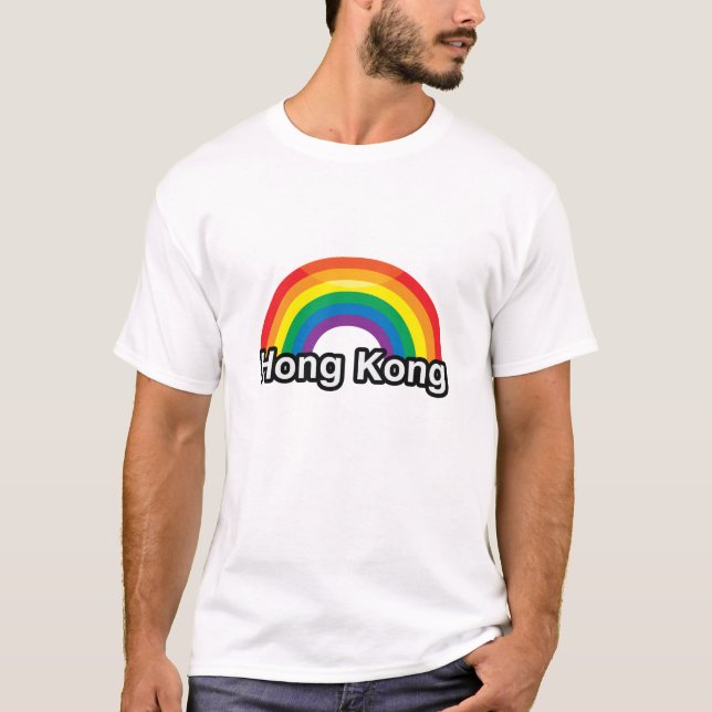 T-SHIRT ARC-EN-CIEL DE FIERTÉ DE HONG KONG - .PNG (Devant)