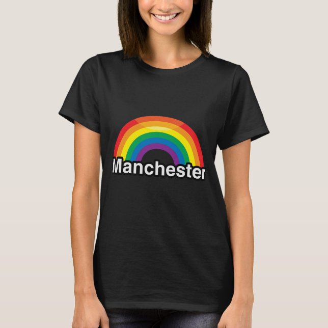 T-SHIRT ARC-EN-CIEL DE FIERTÉ DE MANCHESTER - .PNG (Devant)