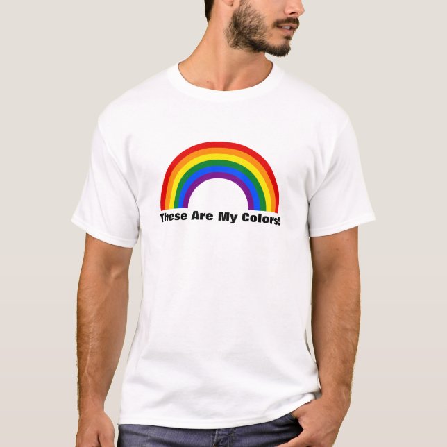 T-Shirt arc-en-ciel de fierté LGBT (Devant)