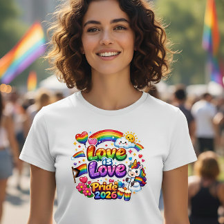T-shirt Arc-en-ciel de fierté LGBTQ L'amour est l'amour