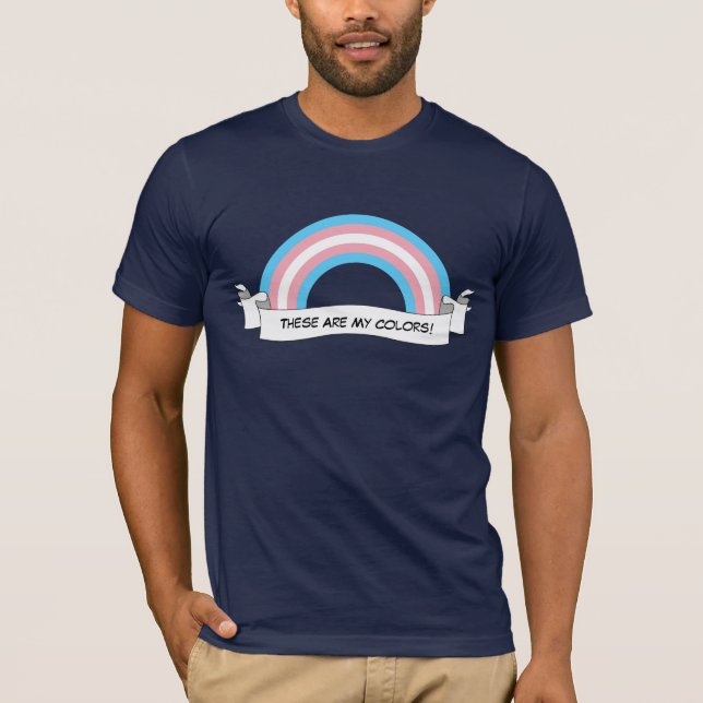 T-Shirt arc-en-ciel de fierté transgenre (Devant)