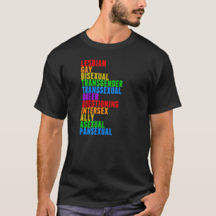 T-shirt Arc-en-ciel de gay pride de LGBTQQIAAP