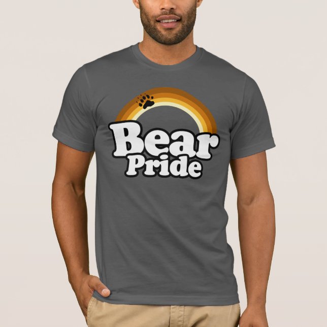 T-shirt Arc-en-ciel de la fierté de l'ours (Devant)
