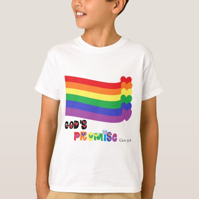 T-shirt Arc-en-ciel de la promesse de Dieu (Devant)