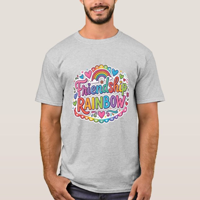 T-shirt Arc-en-ciel de l'amitié (Devant)