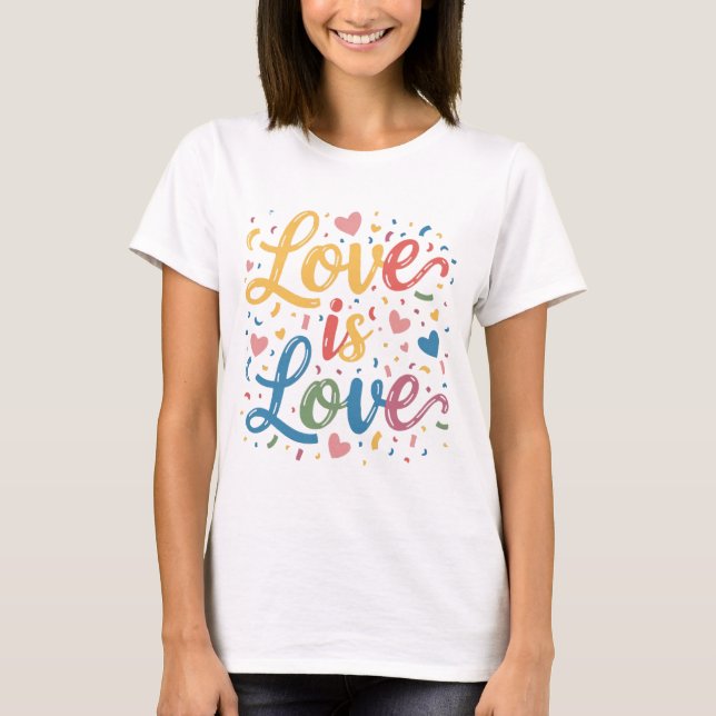 T-shirt "Arc en ciel de l'amour" (Devant)