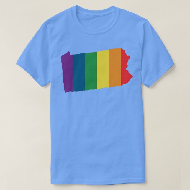 T-shirt Arc en ciel de l'État de Pennsylvanie (Design devant)