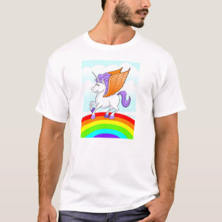 T-shirt arc-en-ciel de licorne