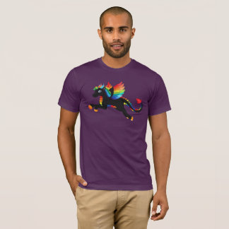 T-shirt Arc-en-ciel de licorne de dragon pilotant la