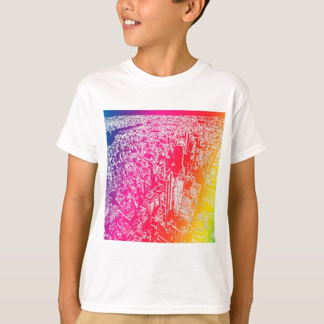 T-shirt Arc-en-ciel de Manhattan (Devant)