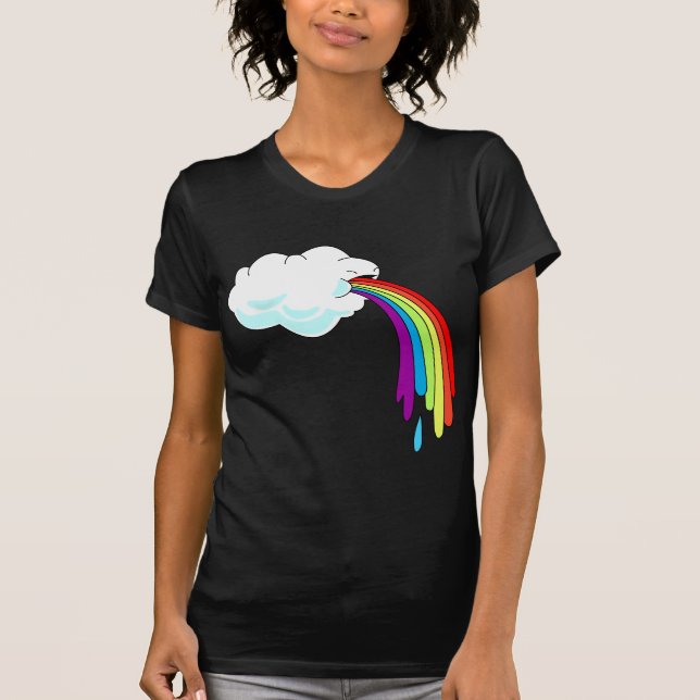 T-shirt Arc-en-ciel de nuage (Devant)