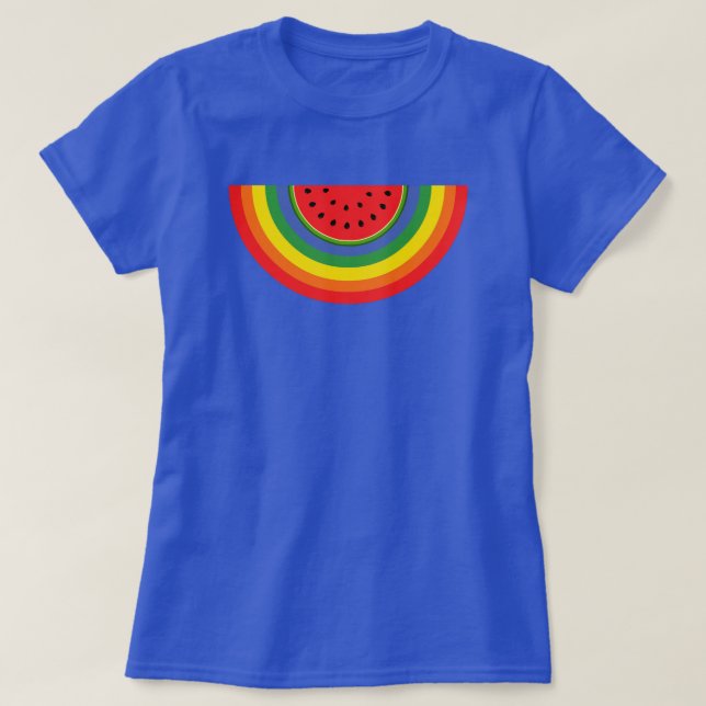 T-shirt Arc-en-ciel de pastèque (Design devant)