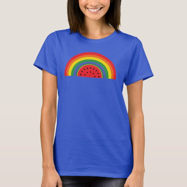 T-shirt Arc-en-ciel de pastèque (Devant)