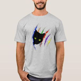 T-shirt Arc-en-ciel de propriétaire de chat de gay pride