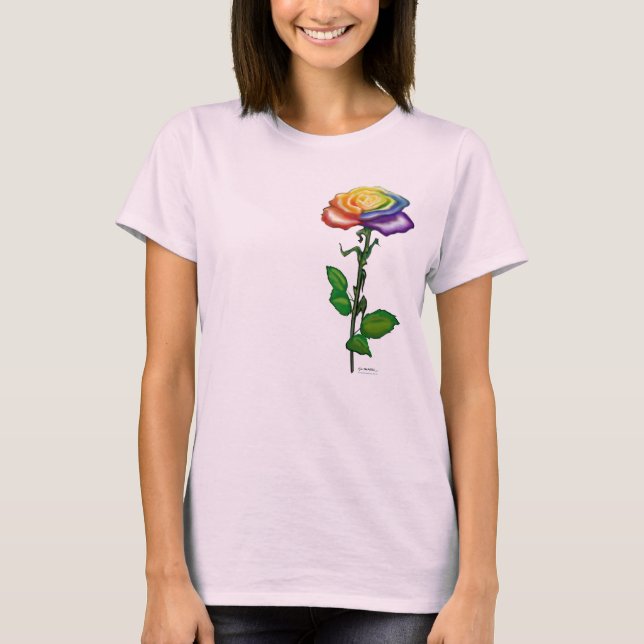 T-shirt Arc-en-ciel de Rose (Devant)