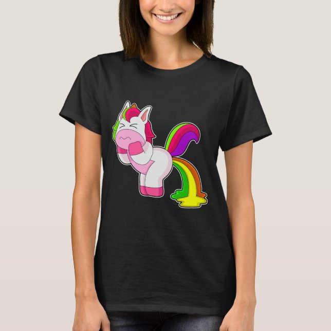 T-shirt Arc-en-ciel de Unicorne (Devant)