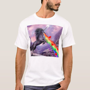T-shirt ARC-EN-CIEL de vomi d'amour de licorne !