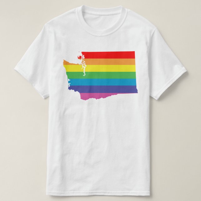 T-shirt arc-en-ciel de washington (Design devant)