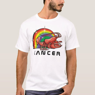 T-shirt Arc-en-ciel des années 1980 avec cancer Crabe