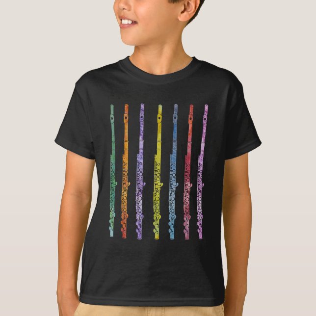 T-shirt Arc-en-ciel des cannelures (Devant)