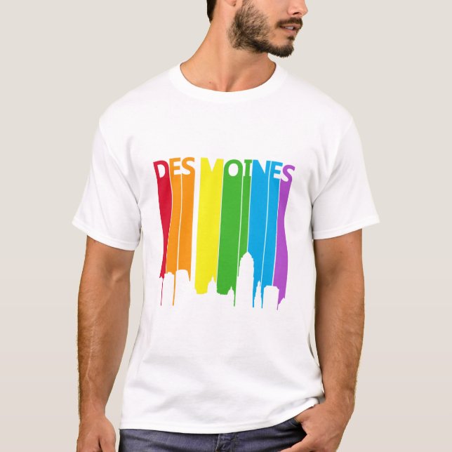T-shirt Arc-en-ciel des Moines (Devant)