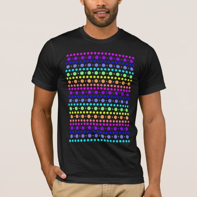 T-shirt Arc en ciel des points - choisir style et  (Devant)